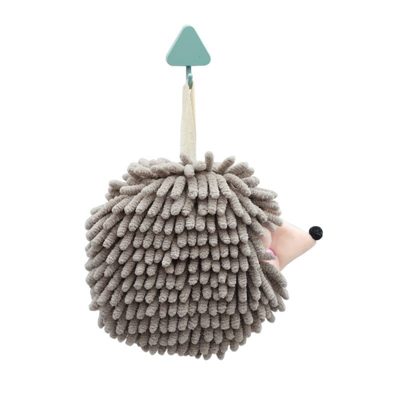 Hedgehog chenille kéztörlő függő dizájnnal, poliészter, 50–80 g, 150D, hímzés