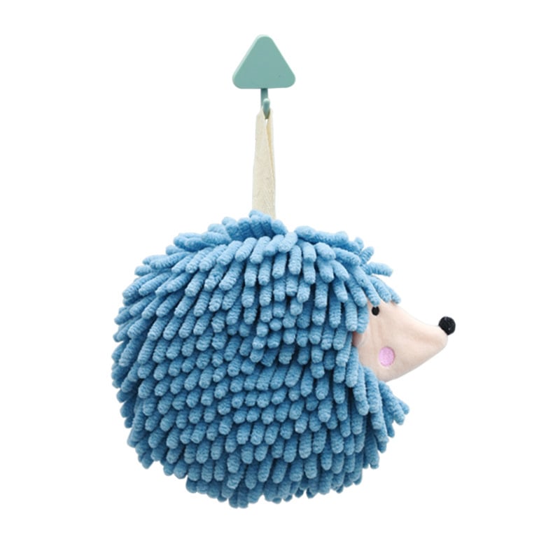 Hedgehog chenille kéztörlő függő dizájnnal, poliészter, 50–80 g, 150D, hímzés