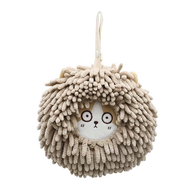 Hedgehog chenille kéztörlő függő dizájnnal, poliészter, 50–80 g, 150D, hímzés