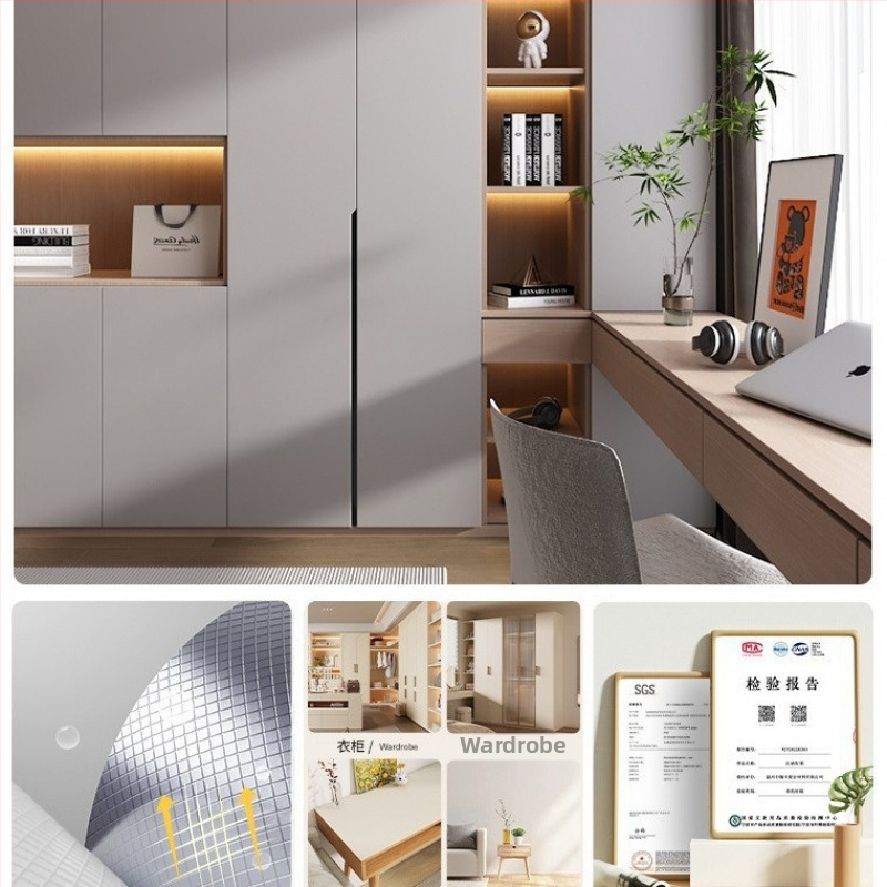 PVC антибактериален стенен стикер за вътрешността на гардероба, 1 бр., Zhuanhe, стил прост и модерен