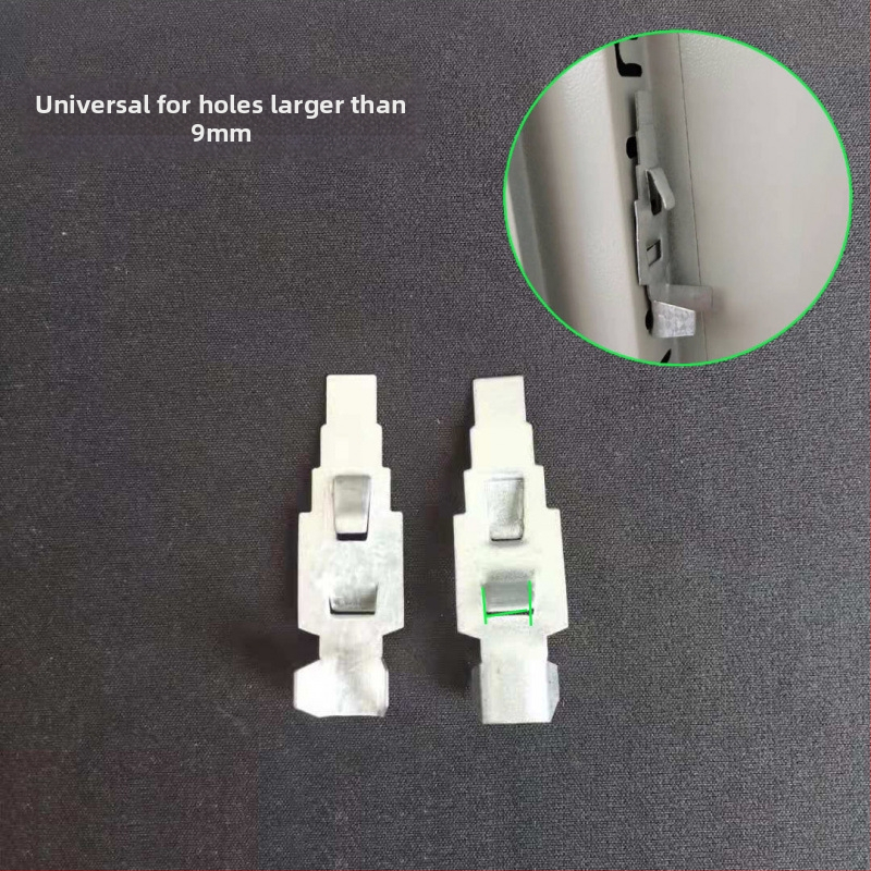 Metalo archyvinių spintų priedai: sustorėtas skyriklio spaustukas, spintos užrakinimo klipsas, ištemptas lentynos laikiklis (šiuolaikinio minimalistinio stiliaus)