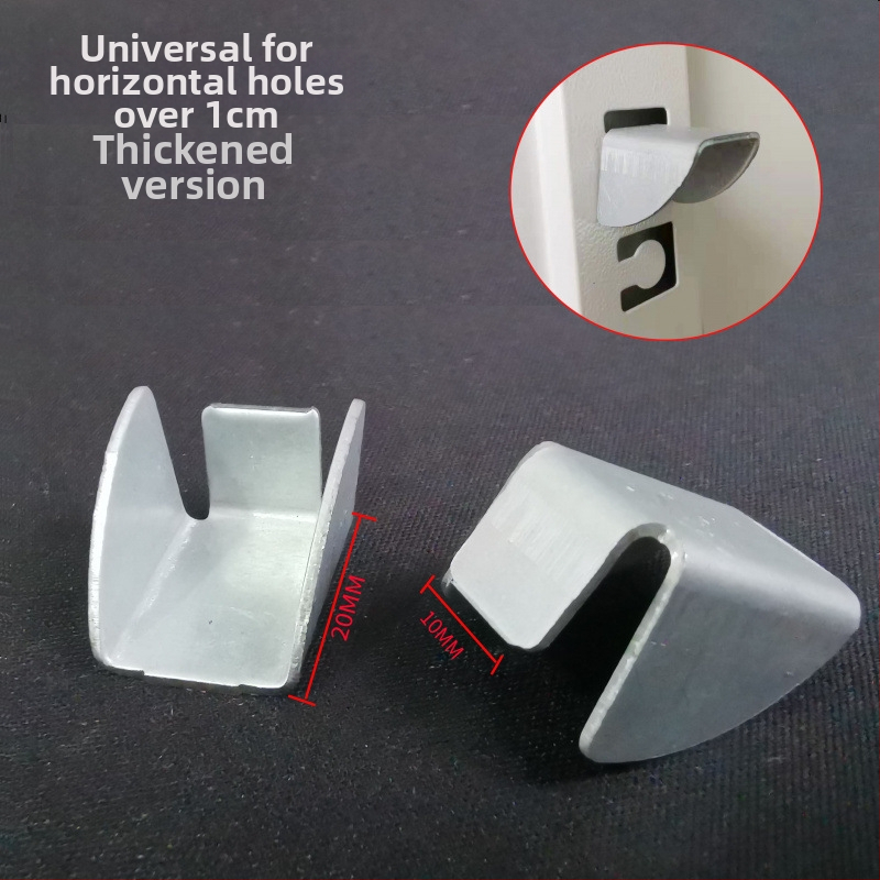 Metalo archyvinių spintų priedai: sustorėtas skyriklio spaustukas, spintos užrakinimo klipsas, ištemptas lentynos laikiklis (šiuolaikinio minimalistinio stiliaus)