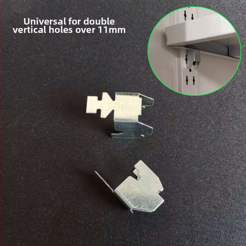 Metalo archyvinių spintų priedai: sustorėtas skyriklio spaustukas, spintos užrakinimo klipsas, ištemptas lentynos laikiklis (šiuolaikinio minimalistinio stiliaus)