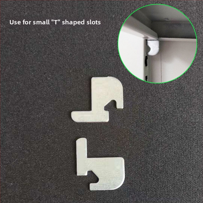 Metalo archyvinių spintų priedai: sustorėtas skyriklio spaustukas, spintos užrakinimo klipsas, ištemptas lentynos laikiklis (šiuolaikinio minimalistinio stiliaus)