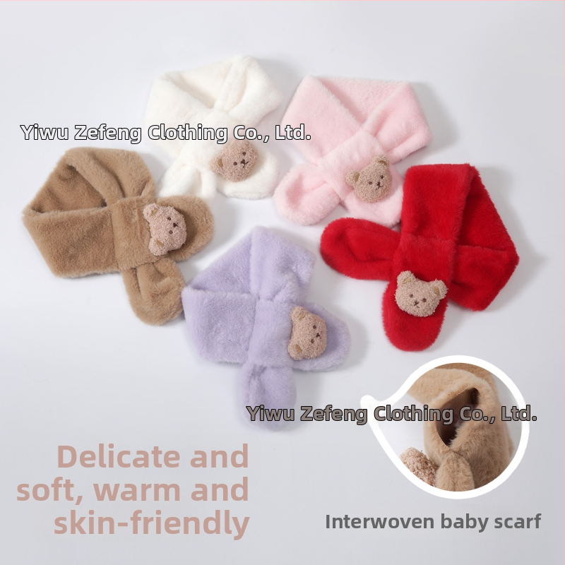 Детски шал – карикатурен принт, правоъгълен, плетен, за зимата, топъл