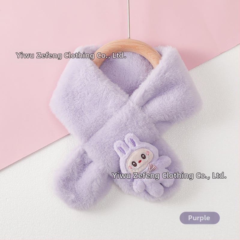 Vaikų šalikėlis – animacinio rašto, stačiakampis, megztas, žiemai šildo