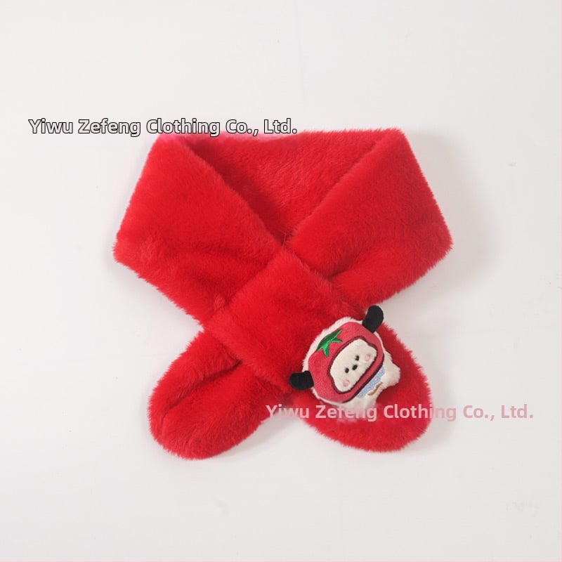 Vaikų šalikėlis – animacinio rašto, stačiakampis, megztas, žiemai šildo