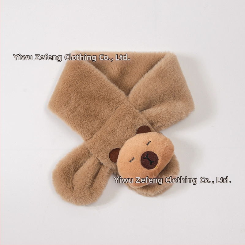 Vaikų šalikėlis – animacinio rašto, stačiakampis, megztas, žiemai šildo