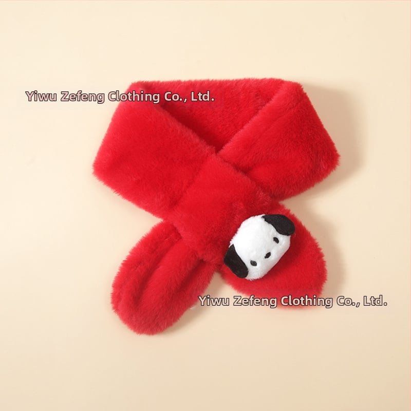 Vaikų šalikėlis – animacinio rašto, stačiakampis, megztas, žiemai šildo