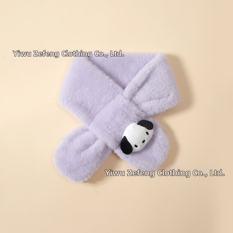 Vaikų šalikėlis – animacinio rašto, stačiakampis, megztas, žiemai šildo