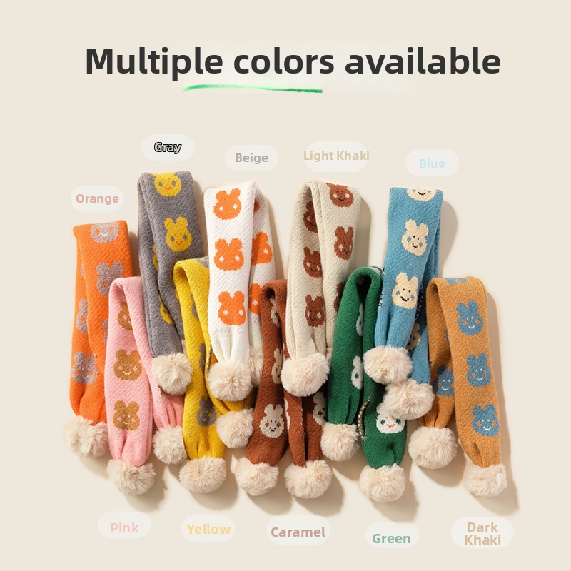 Šál z kašmíru s motívom zajačika, tkaný warp knitting, šírka 8,5 cm, unisex, stredná dĺžka