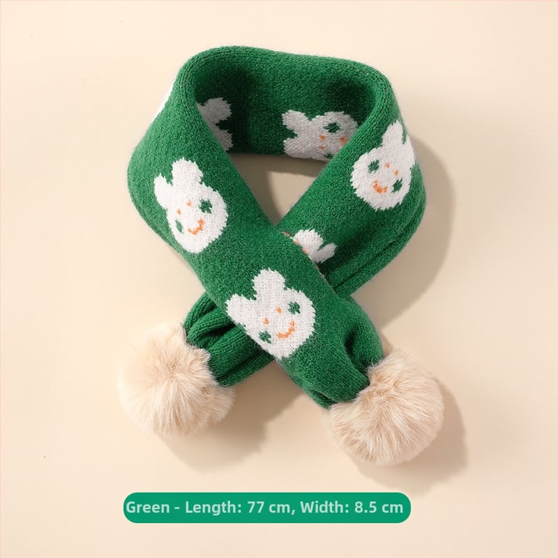 Kašmyro skara su kiškių raštu, warp knitting technologija, plotis 8,5 cm, unisex, vidutinio ilgio