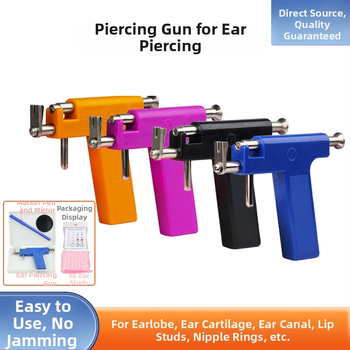 Dječji pištolj za probijanje uha - plastični, elektroplating završni sloj, otisnut logo, šifra AM10004