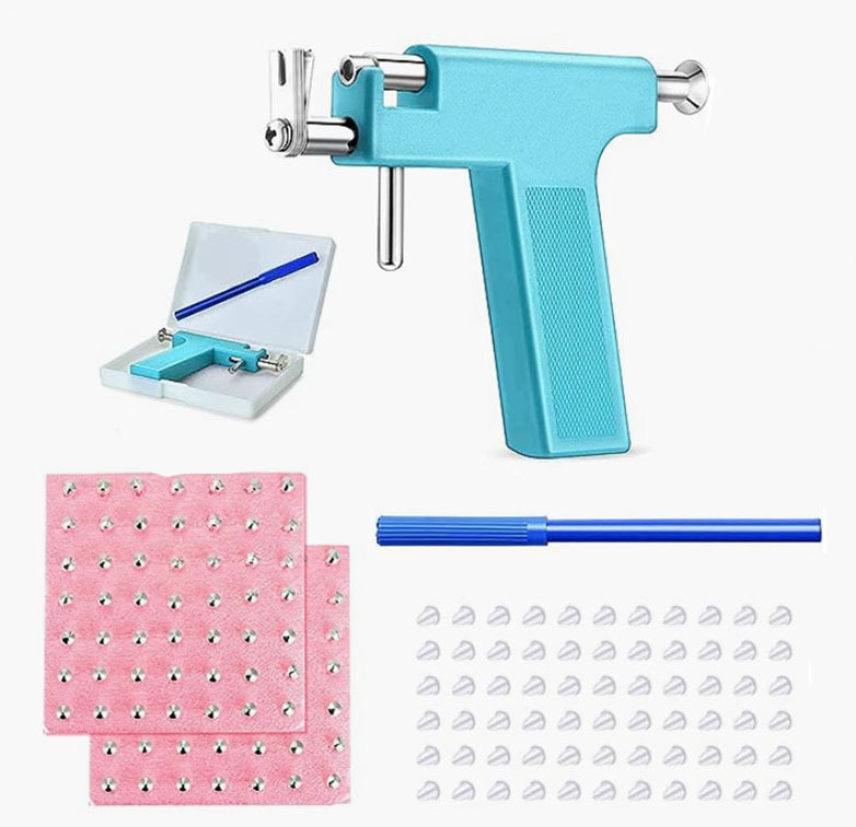 Dječji pištolj za probijanje uha - plastični, elektroplating završni sloj, otisnut logo, šifra AM10004