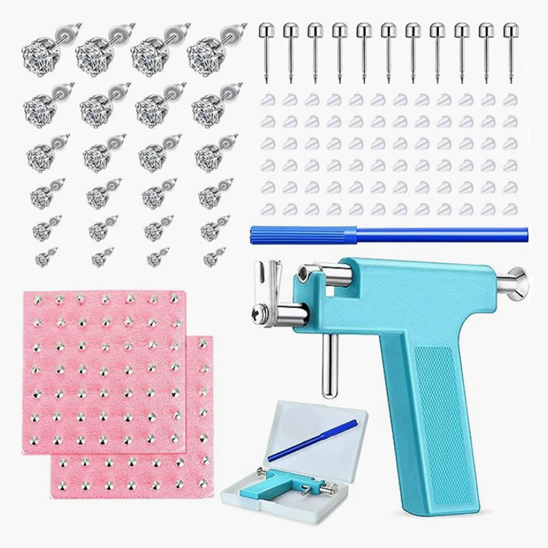 Dječji pištolj za probijanje uha - plastični, elektroplating završni sloj, otisnut logo, šifra AM10004