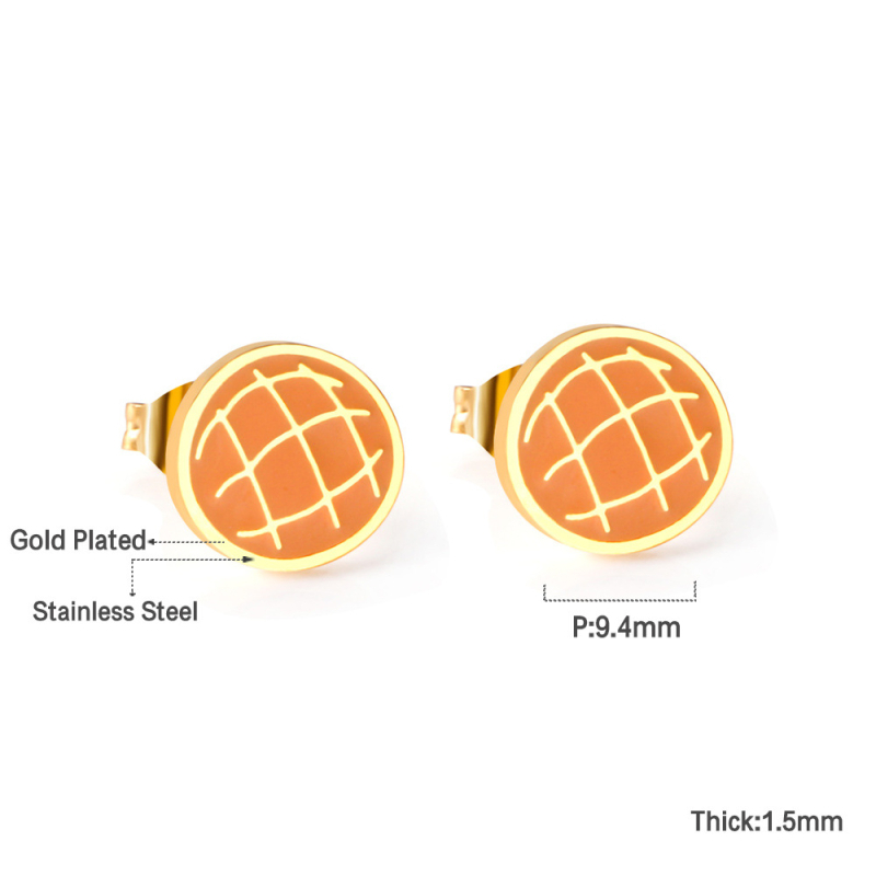 Cercei cu motiv de fructe, Design original, oțel inoxidabil, pentru femei (Material: oțel inoxidabil; Vârf urechi: oțel inoxidabil; Stil: design original; Categoria: cercei)