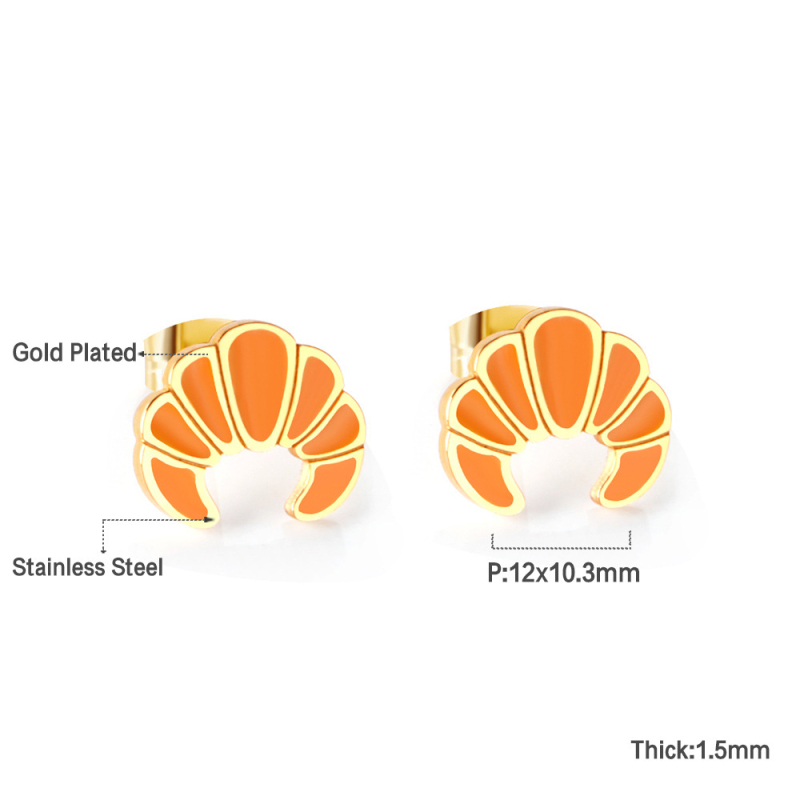 Cercei cu motiv de fructe, Design original, oțel inoxidabil, pentru femei (Material: oțel inoxidabil; Vârf urechi: oțel inoxidabil; Stil: design original; Categoria: cercei)