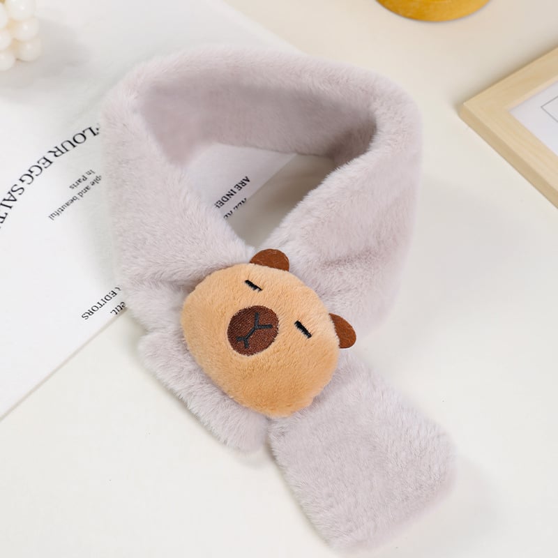 Vaikų šalikas, pūkų pluošto, Cartoon raštas, warp mezgimas, išlaiko šilumą