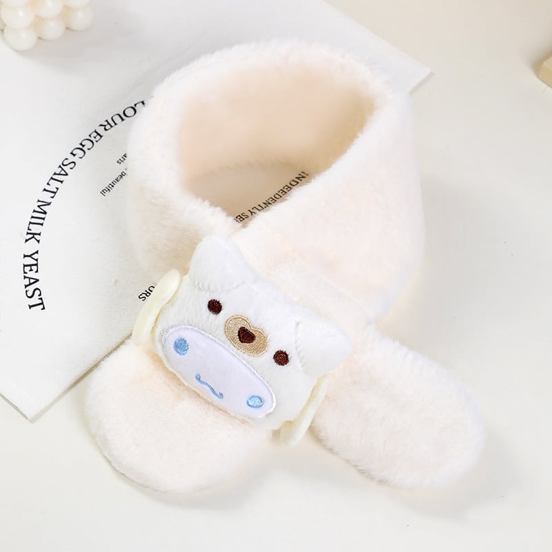 Vaikų šalikas, pūkų pluošto, Cartoon raštas, warp mezgimas, išlaiko šilumą