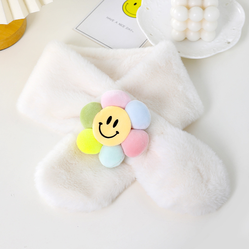 Vaikų šalikas, pūkų pluošto, Cartoon raštas, warp mezgimas, išlaiko šilumą