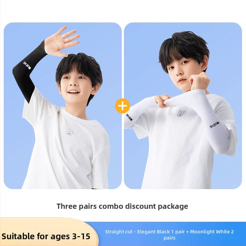 Vaikų saulės apsaugos rankovės iš poliesterio, UV apsauga, 2021 m. vasara, originalus dizainas