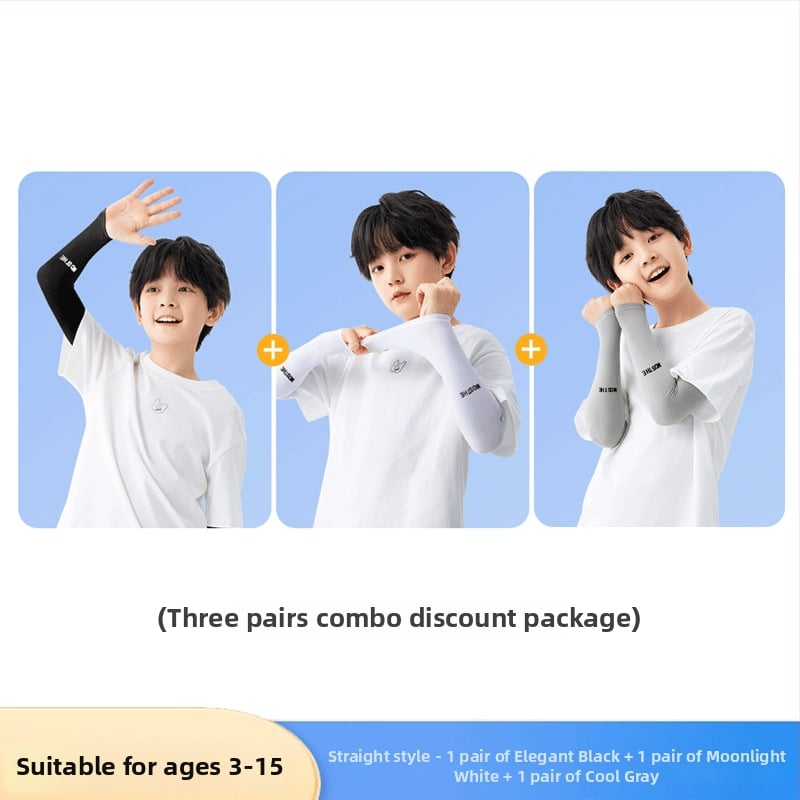 Vaikų saulės apsaugos rankovės iš poliesterio, UV apsauga, 2021 m. vasara, originalus dizainas