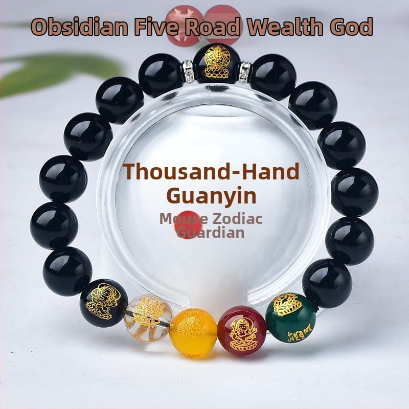 Barackfafából készült karkötő, kézzel készített, uniszex ima gyöngyökkel – a Zodiákus védője és az Öt Irány Istene a Gazdagságnak