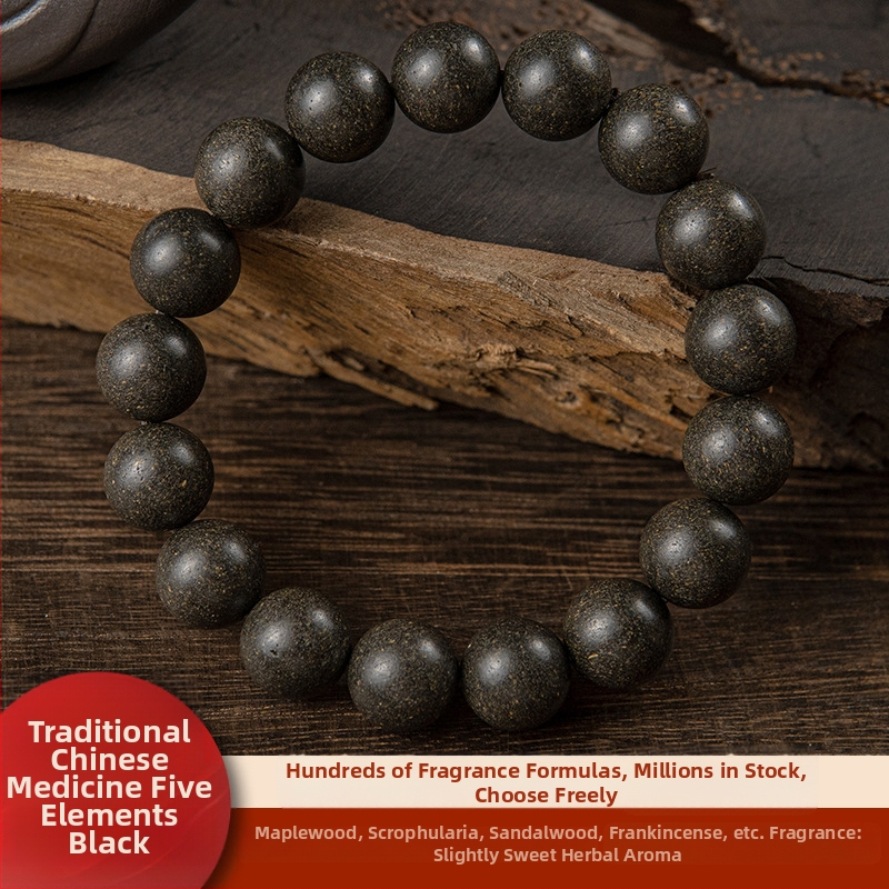 Kézzel készített kínai stílusú illatos karkötő aromás gyöngyökkel és természetes kínai gyógyfüvekkel, 2025 tavasz