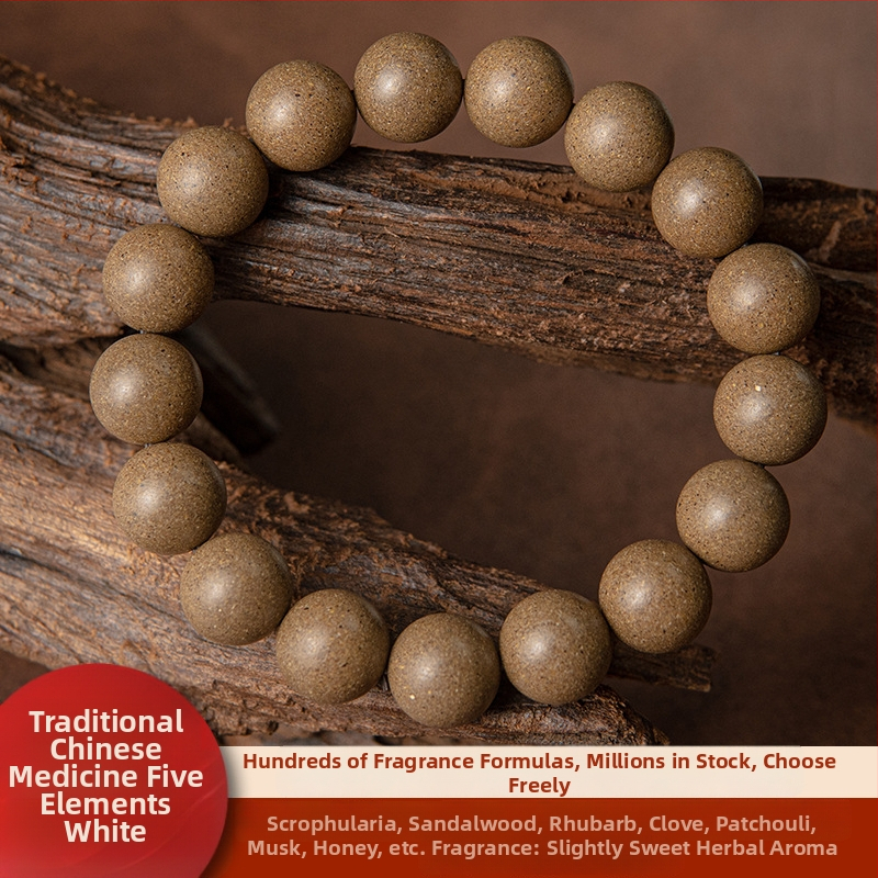 Kézzel készített kínai stílusú illatos karkötő aromás gyöngyökkel és természetes kínai gyógyfüvekkel, 2025 tavasz