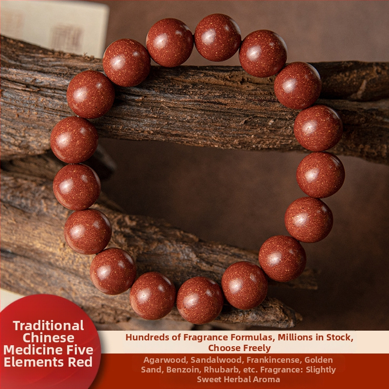 Kézzel készített kínai stílusú illatos karkötő aromás gyöngyökkel és természetes kínai gyógyfüvekkel, 2025 tavasz