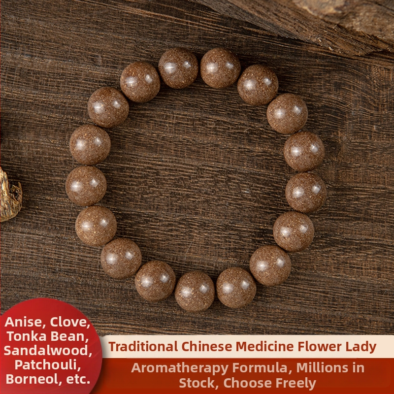 Kézzel készített kínai stílusú illatos karkötő aromás gyöngyökkel és természetes kínai gyógyfüvekkel, 2025 tavasz