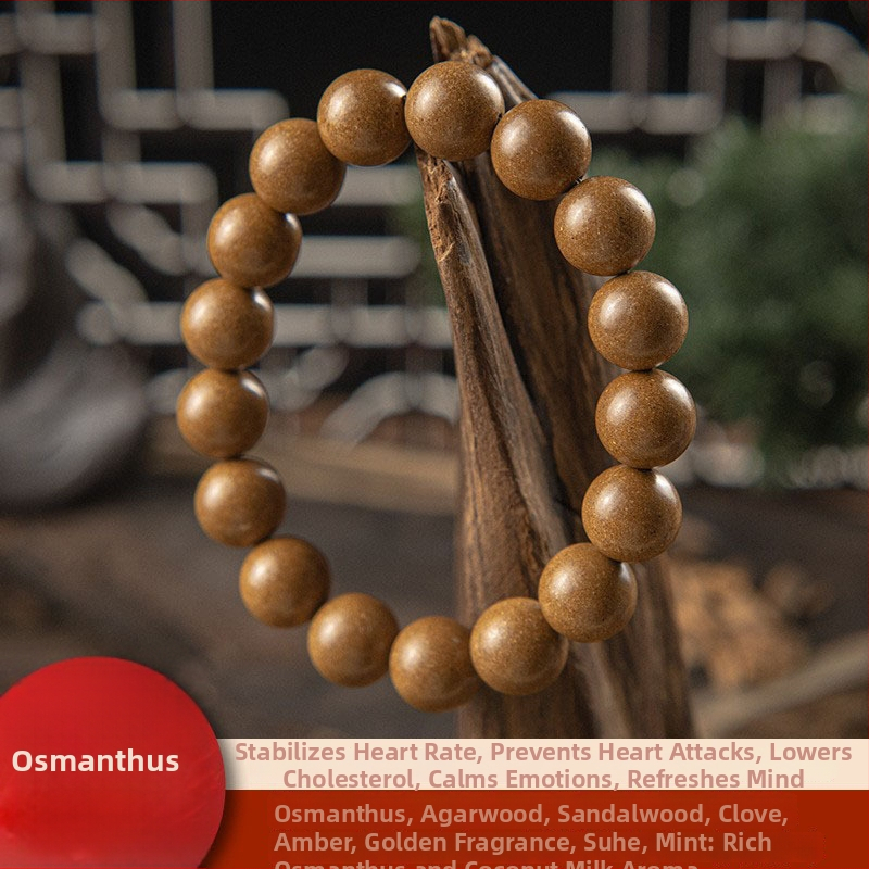 Kézzel készített kínai stílusú illatos karkötő aromás gyöngyökkel és természetes kínai gyógyfüvekkel, 2025 tavasz