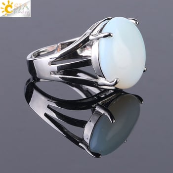 Žiedas su natūraliu akmeniu ir vario pagrindu, moteriškas minimalistinis stilius, krištolo akcentas – CSJA Jewelry