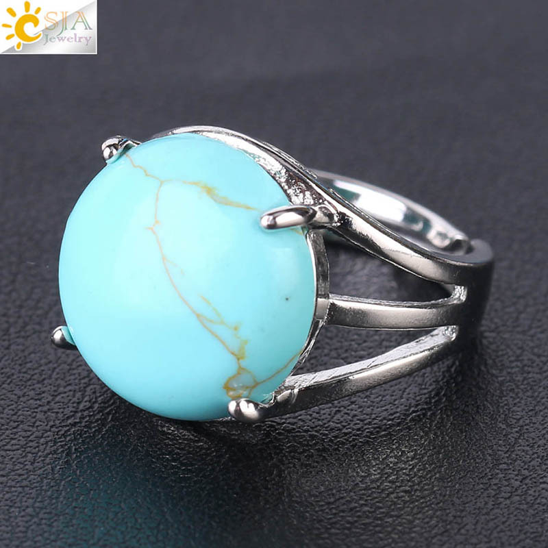 Žiedas su natūraliu akmeniu ir vario pagrindu, moteriškas minimalistinis stilius, krištolo akcentas – CSJA Jewelry