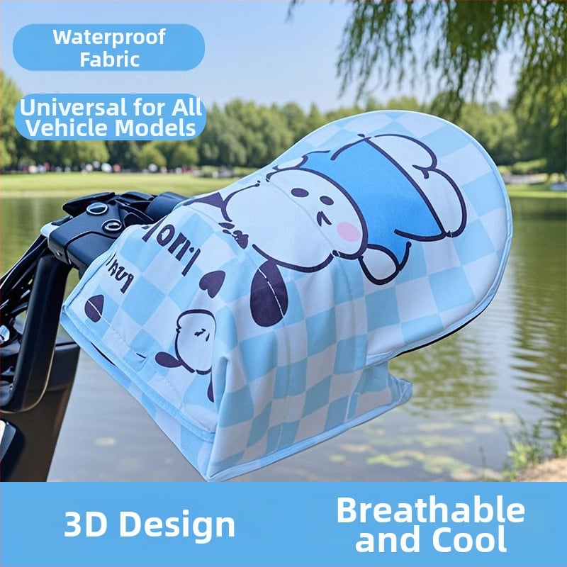 Vairo dangtis elektriniams transporteriui - pilno piršto stilius, UV apsauga, atsparus vandeniui, vėjui; Medžiaga: oda + Oxford audinys + 3D ribos