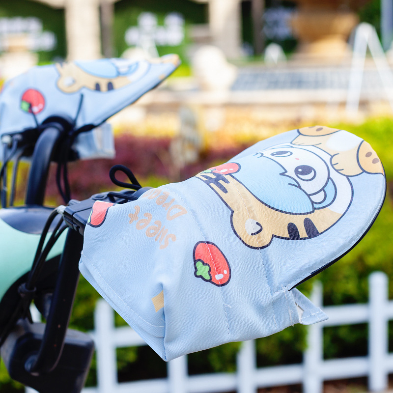 Vairo dangtis elektriniams transporteriui - pilno piršto stilius, UV apsauga, atsparus vandeniui, vėjui; Medžiaga: oda + Oxford audinys + 3D ribos