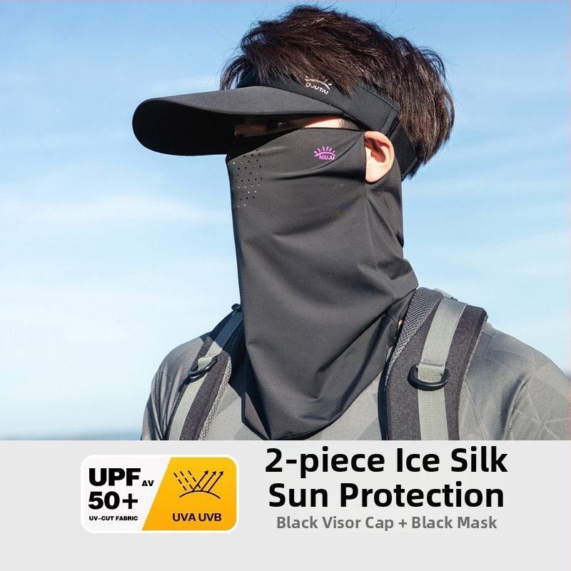 Muška ljetna maska za lice s UV zaštitom — otpornost na prašinu, poliester vlakno, stil nacionalnog vjetra