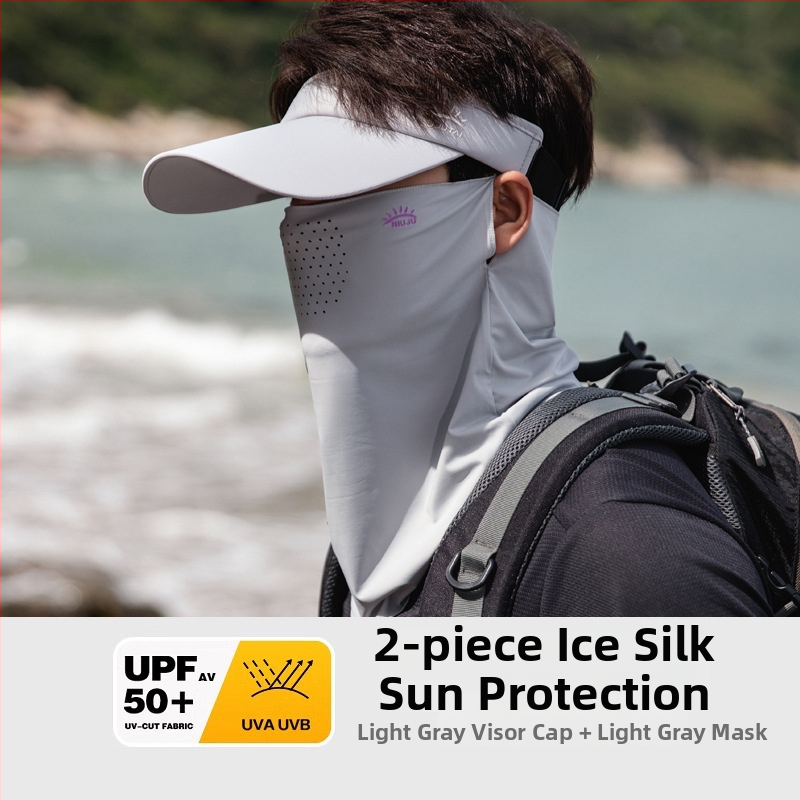 Muška ljetna maska za lice s UV zaštitom — otpornost na prašinu, poliester vlakno, stil nacionalnog vjetra