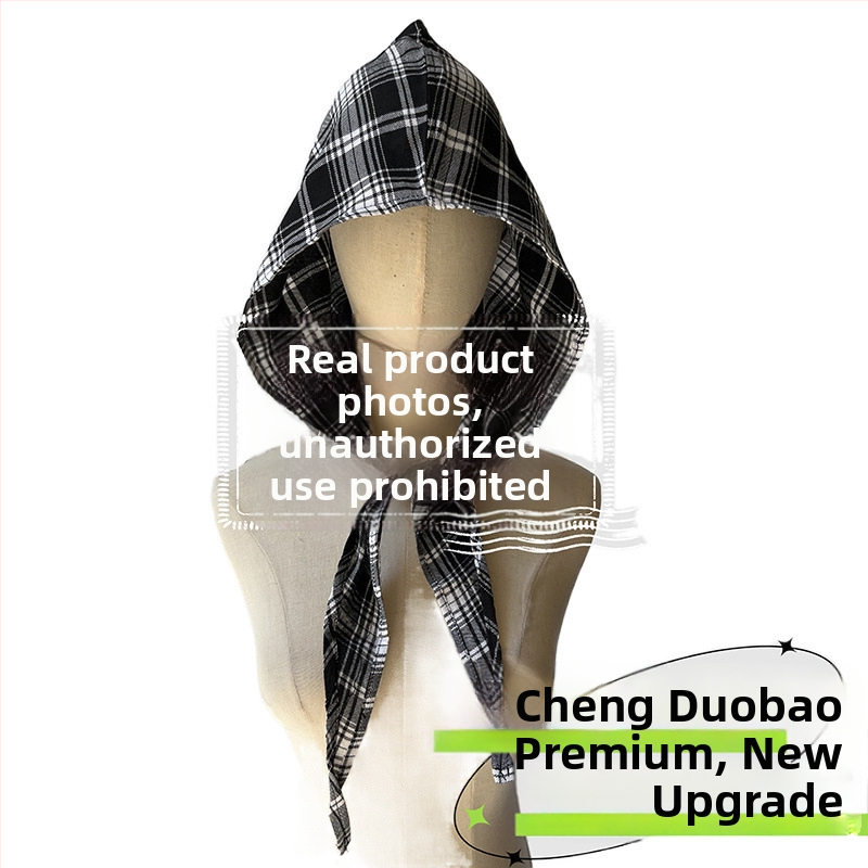 Galvos aksesuaras su gobtuvu ir šaliku, retro japonų stilius, universalus, medvilnė