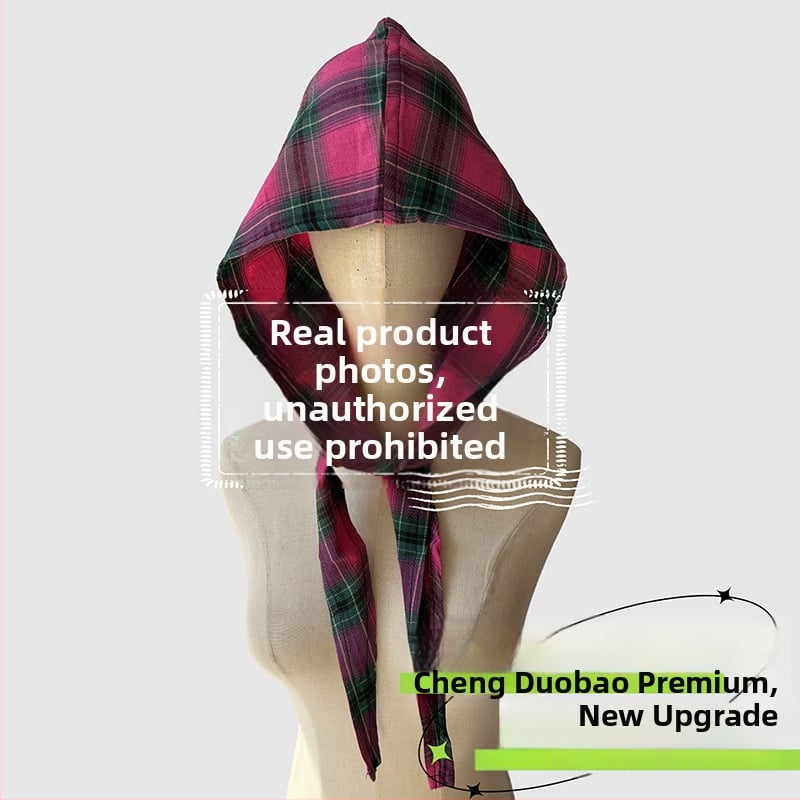 Аксесоари за глава: качулков шал, ретро японски стил, унисекс, памук