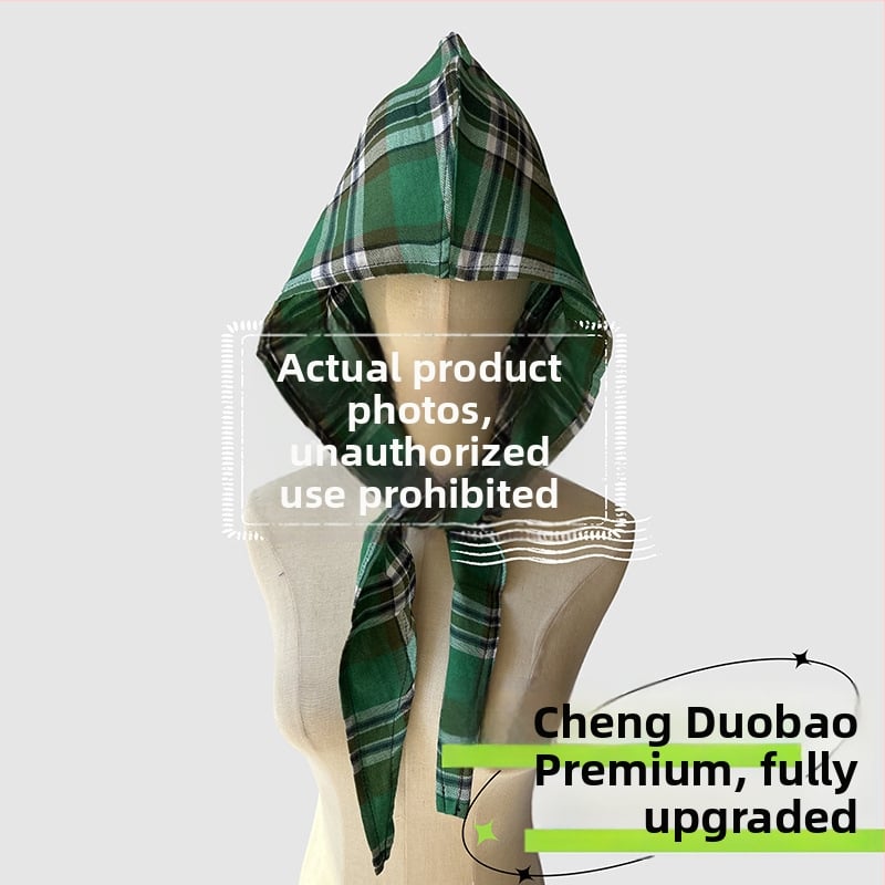 Аксесоари за глава: качулков шал, ретро японски стил, унисекс, памук