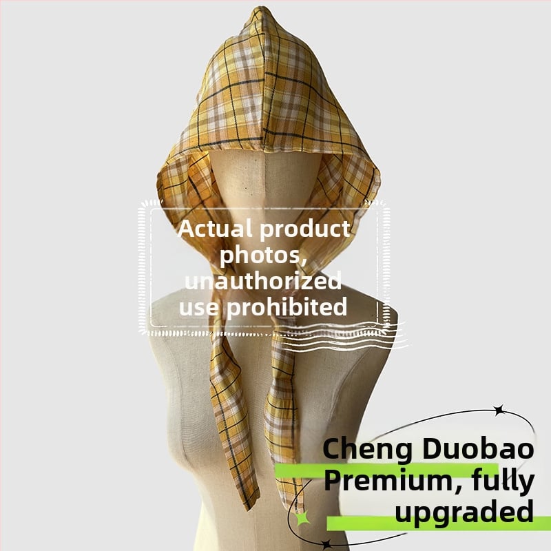 Аксесоари за глава: качулков шал, ретро японски стил, унисекс, памук