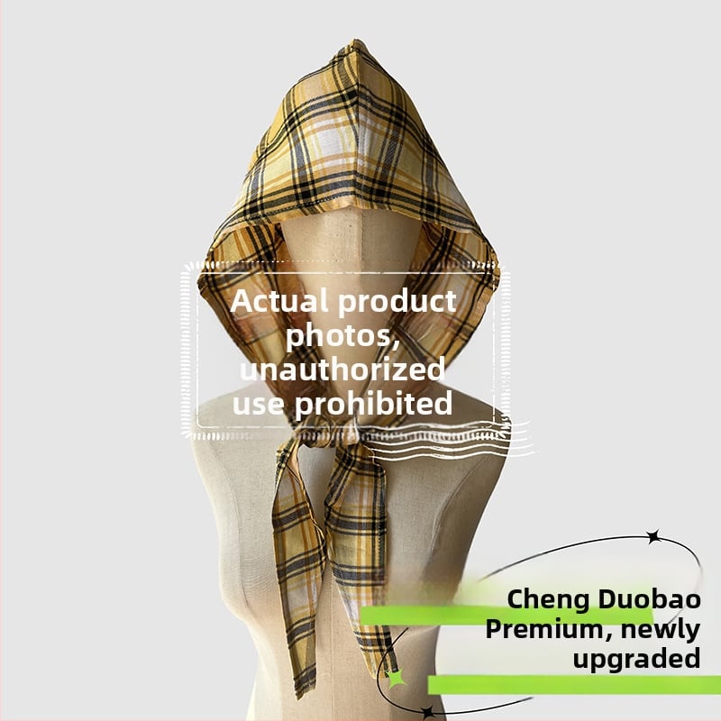 Аксесоари за глава: качулков шал, ретро японски стил, унисекс, памук