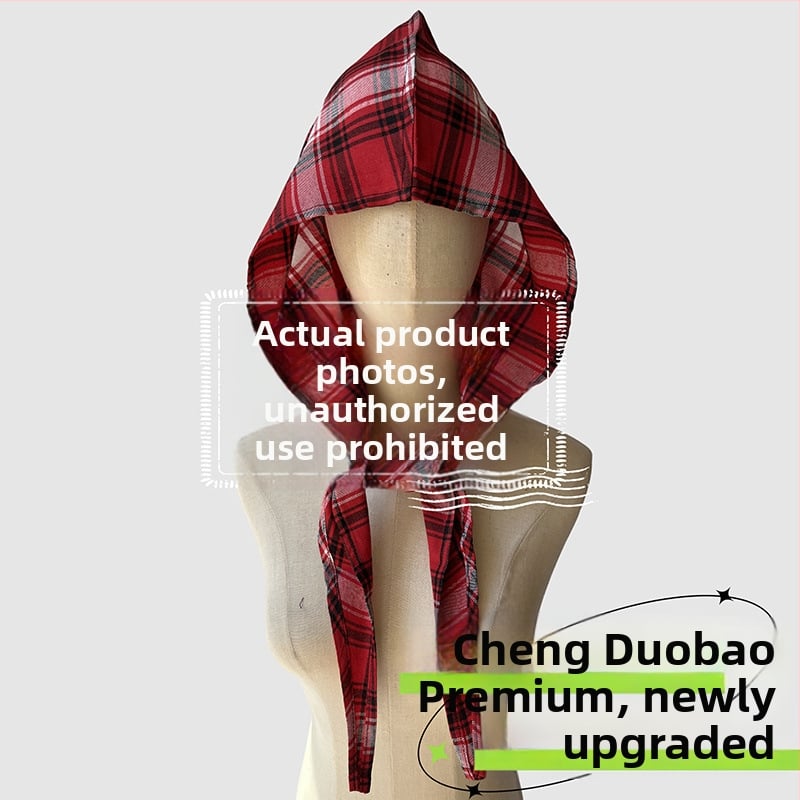 Аксесоари за глава: качулков шал, ретро японски стил, унисекс, памук