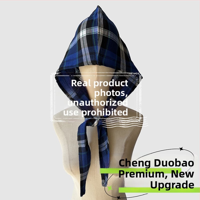 Аксесоари за глава: качулков шал, ретро японски стил, унисекс, памук