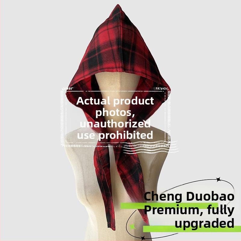 Аксесоари за глава: качулков шал, ретро японски стил, унисекс, памук