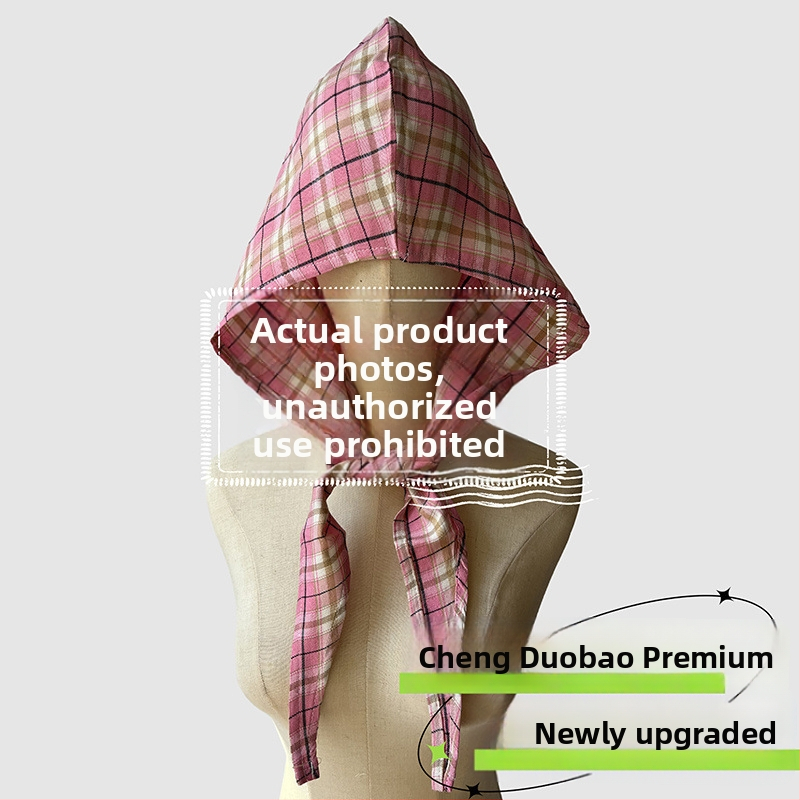 Аксесоари за глава: качулков шал, ретро японски стил, унисекс, памук