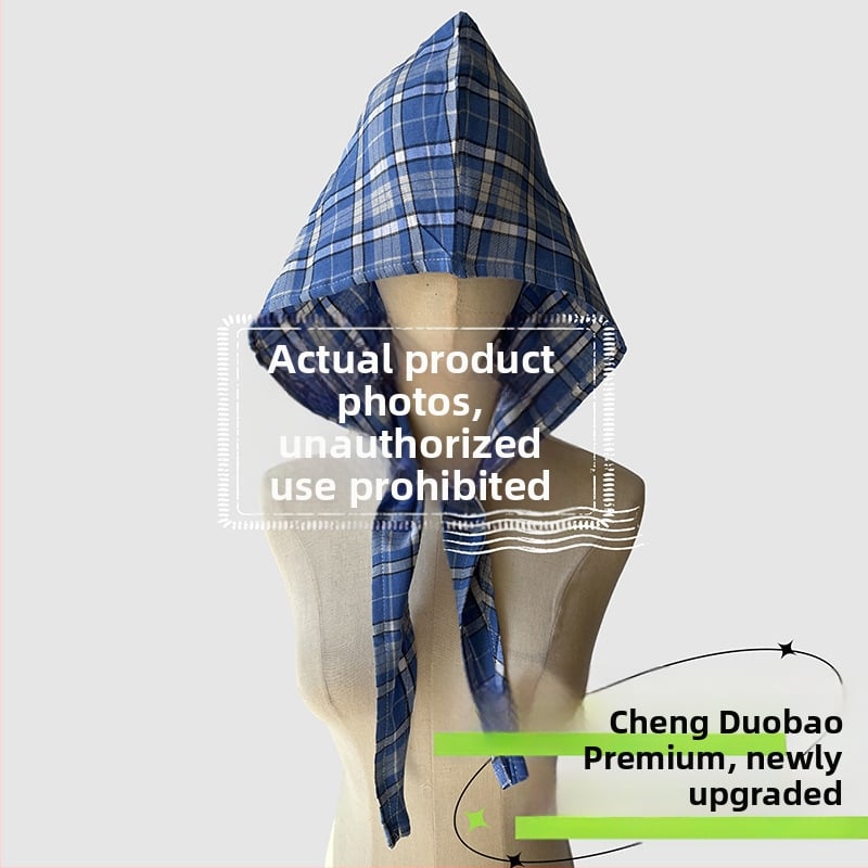 Аксесоари за глава: качулков шал, ретро японски стил, унисекс, памук