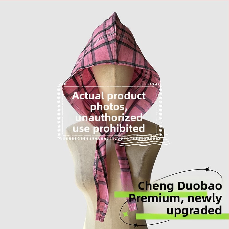 Аксесоари за глава: качулков шал, ретро японски стил, унисекс, памук