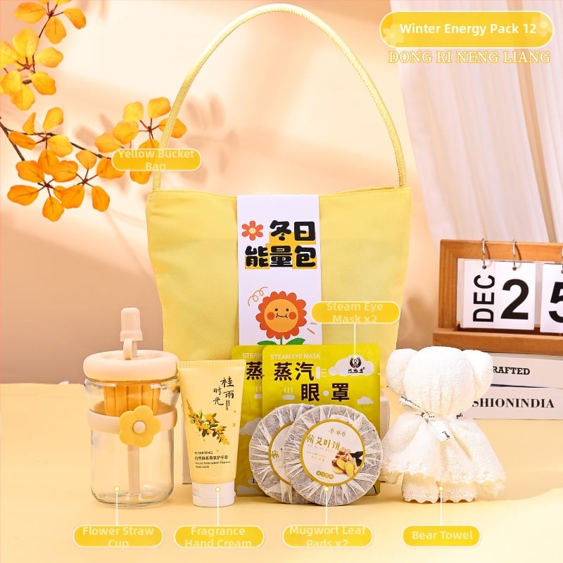 Üzleti ajándékcsomag - modern minimalist stílus, poliészter rost, ajándékdobozos csomagolás, alkalmazottak és ügyfelek számára